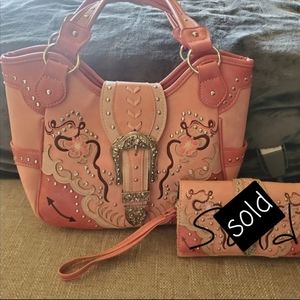 Justin West Pink CCW purse